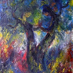 "Дерево, Адам и Ева" 100/70 х.м.